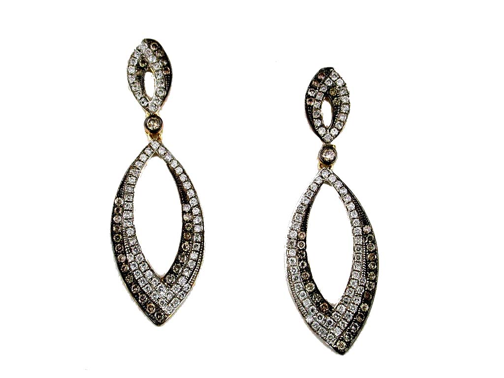 DIAMOND & MOCHA DIA EARRING
