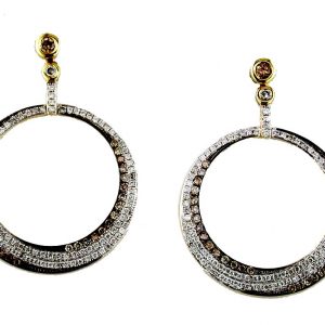 DIAMOND & MOCHA DIA EARRING