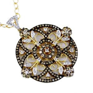 DIAMOND & MOCHA DIA PENDANT