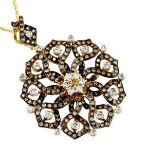 MOCHA & WHITE DIAMOND PENDANT