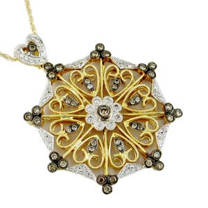 DIAMOND & MOCHA DIA PENDANT