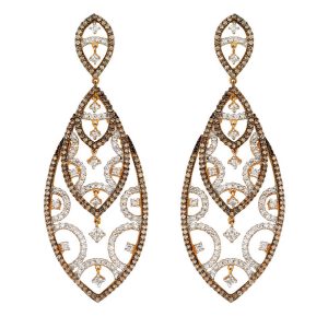 DIAMOND & MOCHA ‘DIA’ EARRING