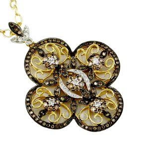 DIAMOND & MOCHA DIA PENDANT
