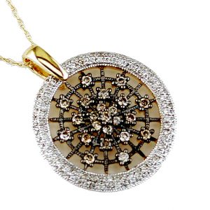 DIA & MOCHA DIA CIRCLE PENDANT