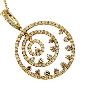 DIAMOND & MOCHA DIA PENDANT