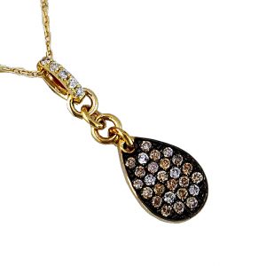DIAMOND & MOCHA DIA PENDANT