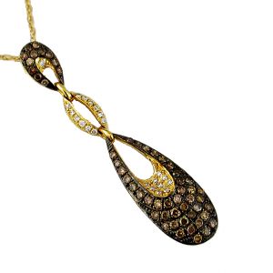 DIAMOND & MOCHA DIA PENDANT
