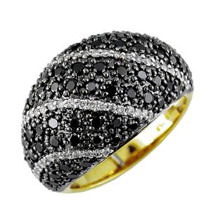 BLACK DIAMOND & DIAMOND RING
