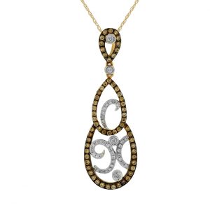 MOCHA & WHITE DIAMOND PENDANT