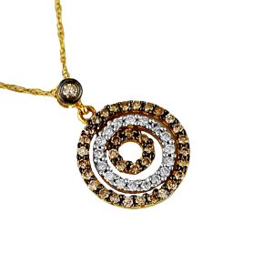 DIAMOND & MOCHA DIA PENDANT