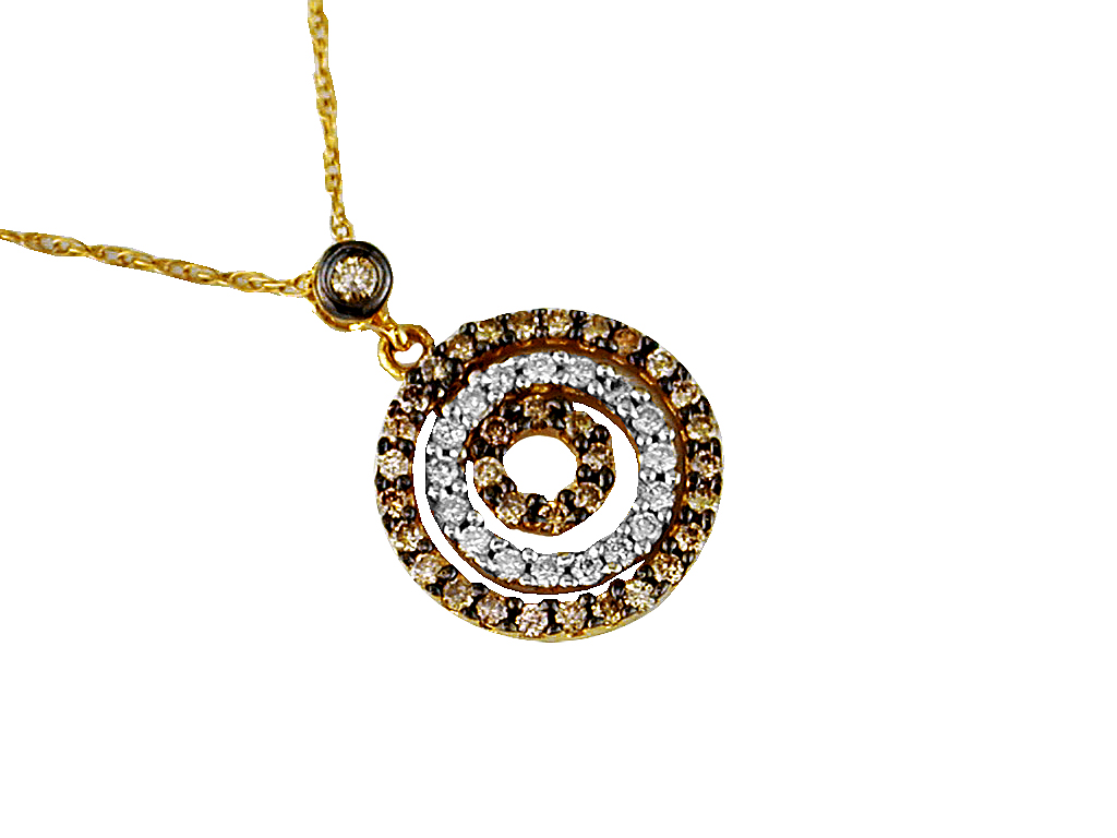 DIAMOND & MOCHA DIA PENDANT