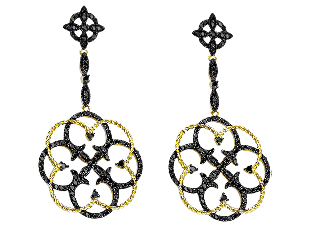 BLACK DIAMOND EARRING