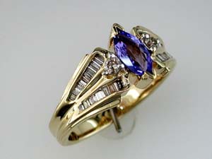 TANZANITE & DIAMOND RING