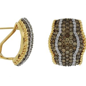 DIAMOND & MOCHA DIA EARRING