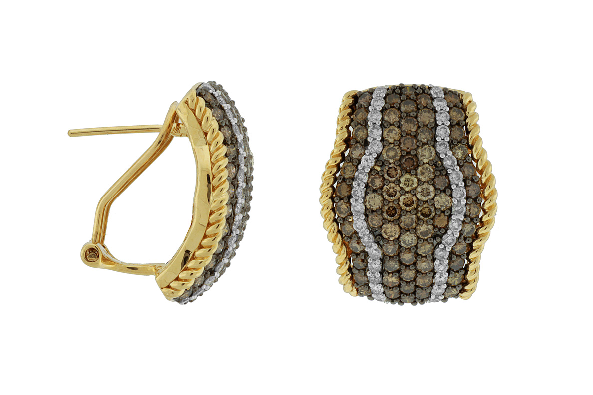 DIAMOND & MOCHA DIA EARRING