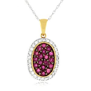 RUBY & DIAMOND PENDANT