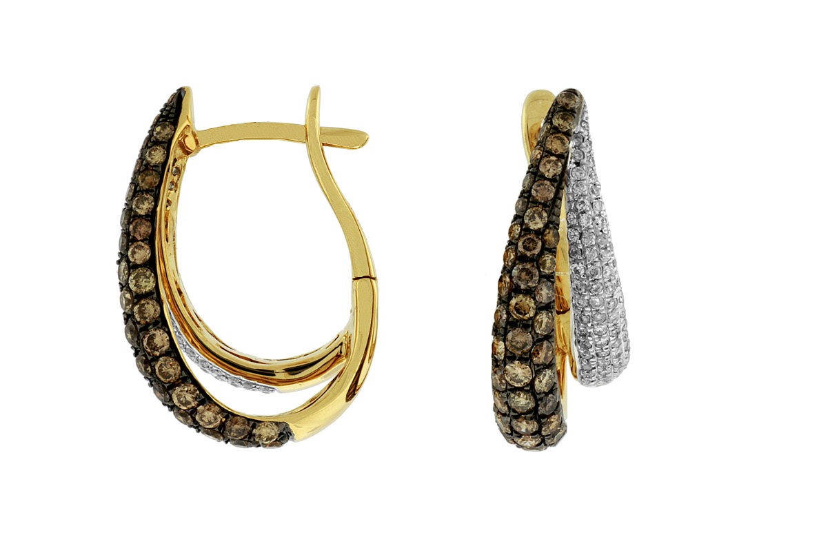 MOCHA DIAMOND & DIA EARRINMG