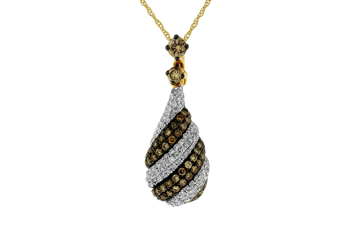 DIAMOND & MOCHA DIA PENDANT