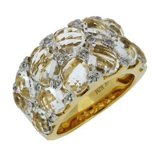 DIAMOND & TOPAZ RING