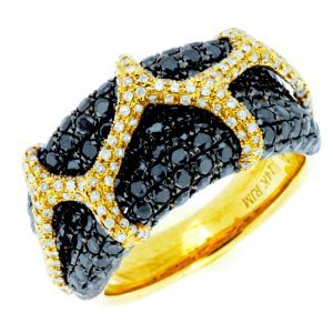 BLACK DIAMOND & DIAMOND RING