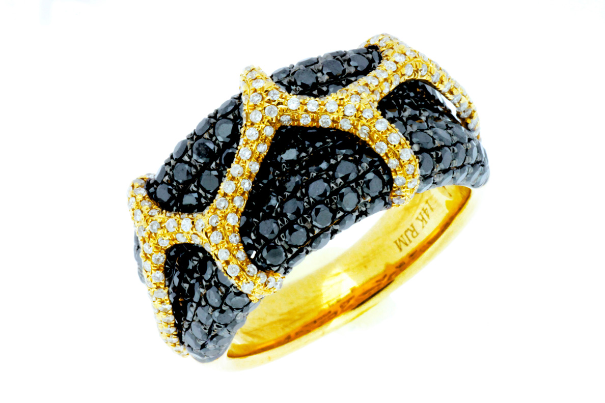 BLACK DIAMOND & DIAMOND RING