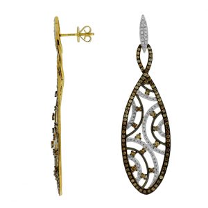 MOCHA DIAMOND & DIA EARRING