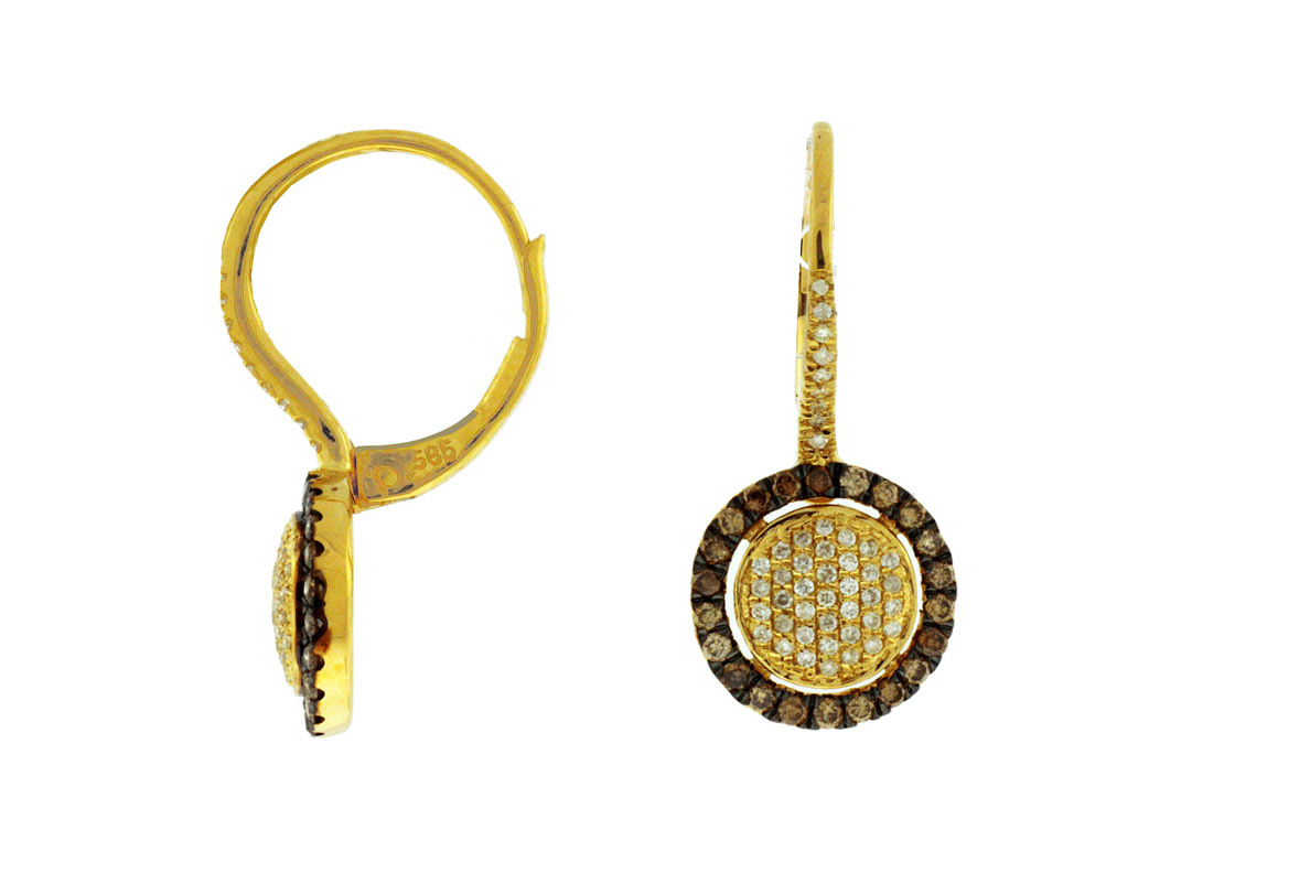 DIAMOND & MOCHA DIA EARRING