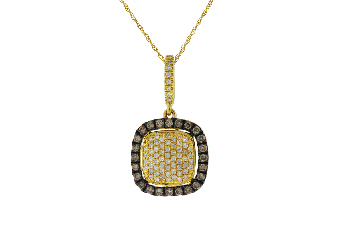 DIAMOPND & MOCHA DIA PENDANT