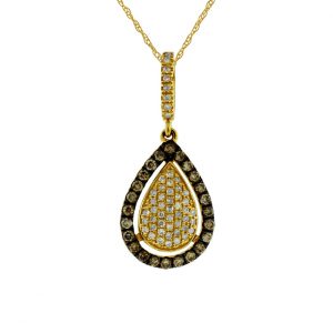 DIAMOND & MOCHA DIA PENDANT