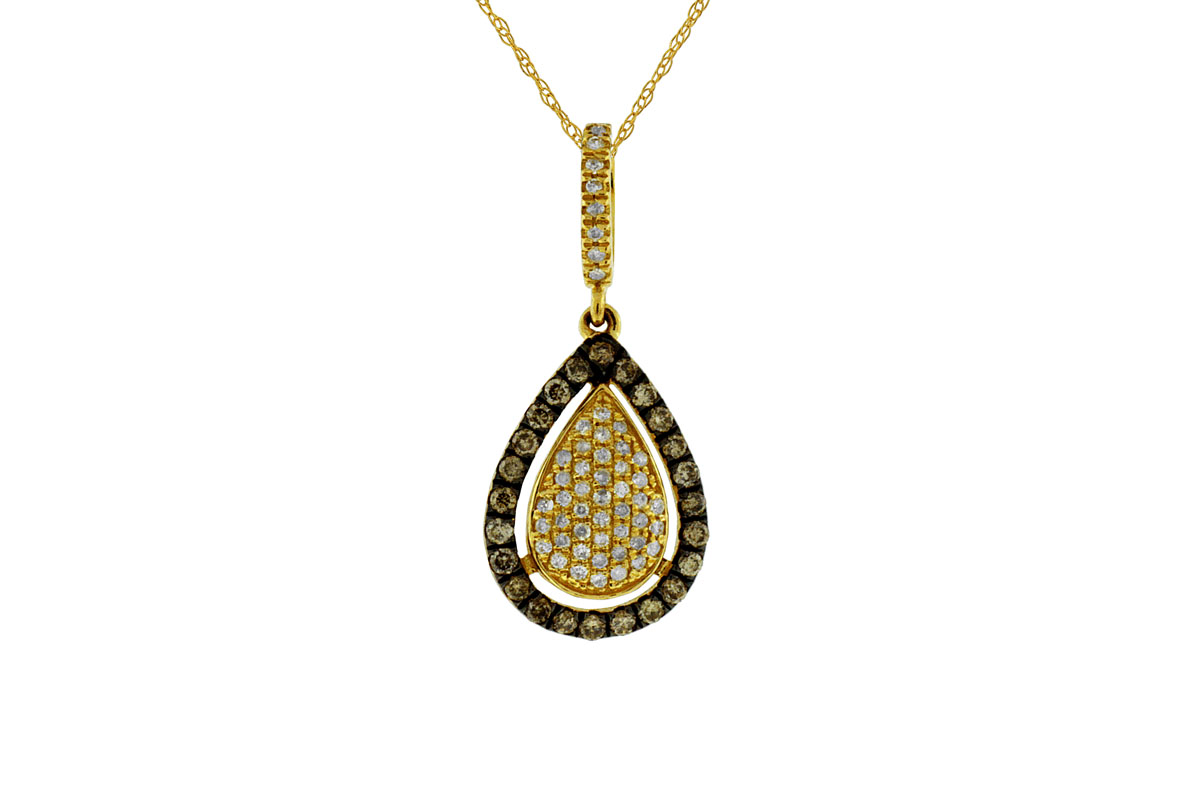 DIAMOND & MOCHA DIA PENDANT