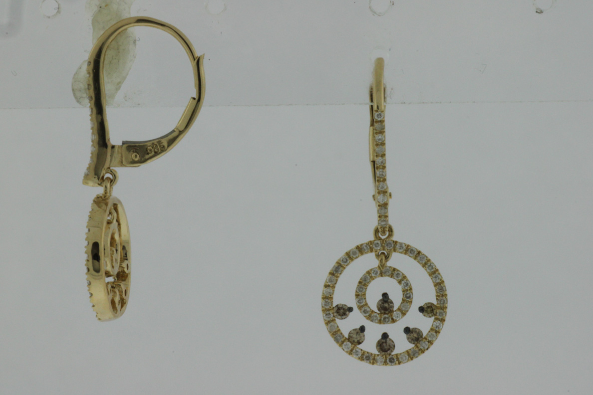 DIAMOND & MOCHA DIA EARRING