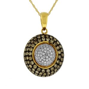 DIAMOND & MOCHA DIA PENDANT