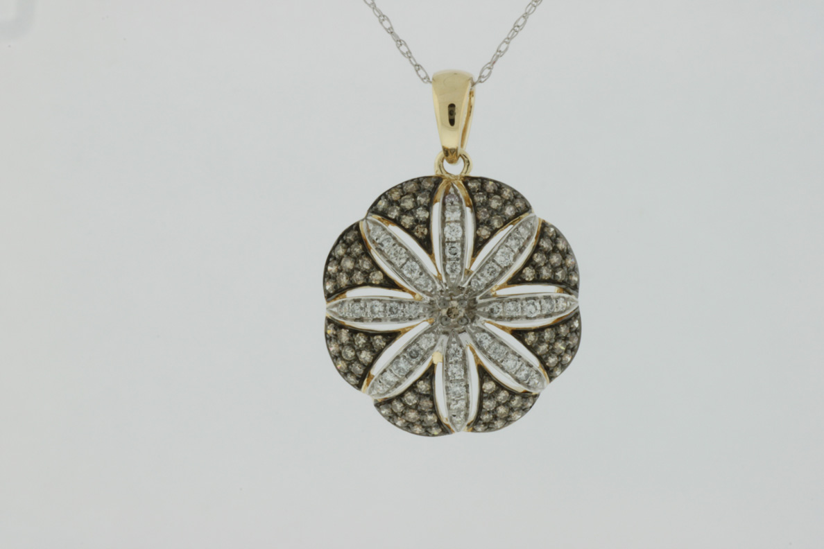DIAMOND & MOCHA DIA PENDANT
