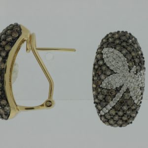 DIAMOND & MOCHA DIA EARRING