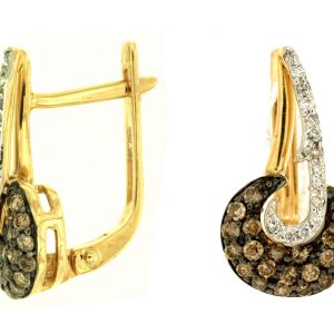 DIAMOND & MOCHA DIA EARRING