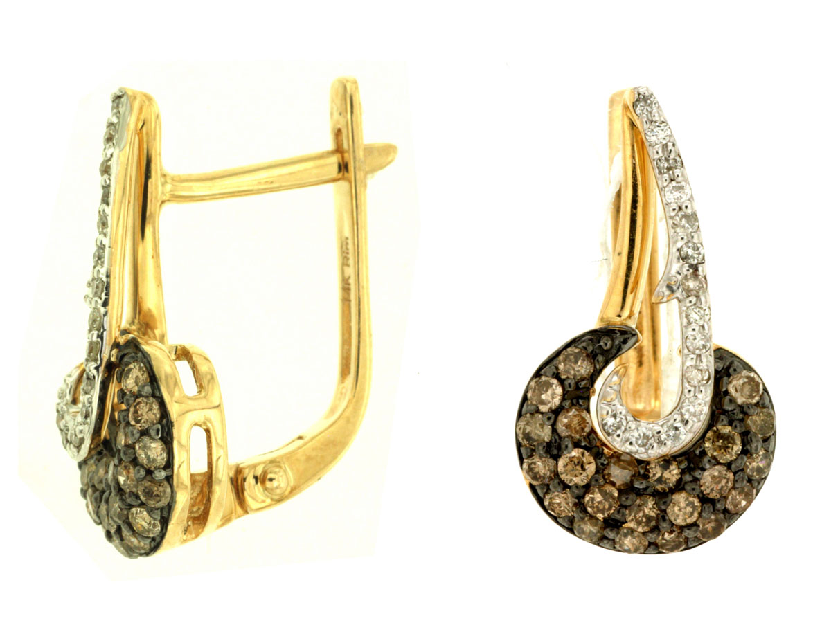 DIAMOND & MOCHA DIA EARRING
