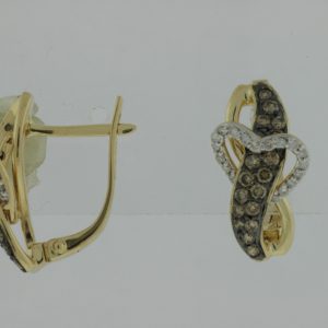 DIAMOND & MOCHA DIA EARRING