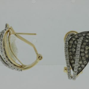 DIAMOND & MOCHA DIA EARRING