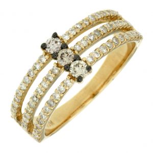 DIAMOND & BROWN DIAMOND RING