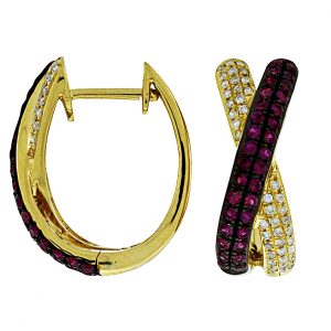 RUBY & DIAMOND EARRING