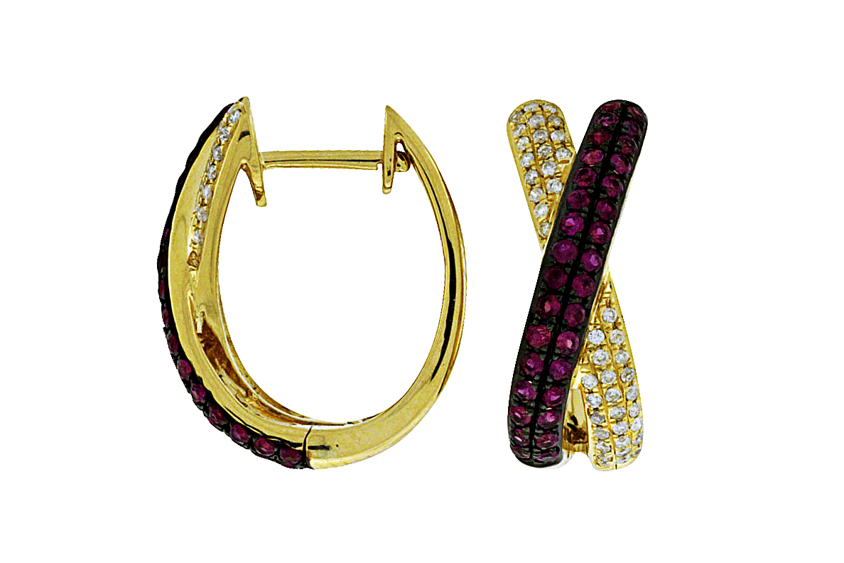 RUBY & DIAMOND EARRING