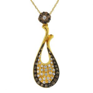 DIAMOND & MOCHA DIA PENDANT