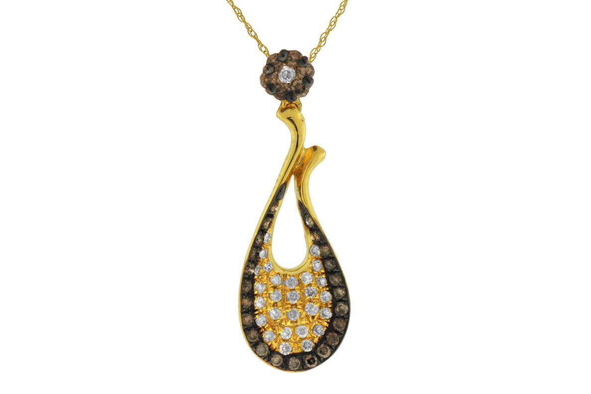 DIAMOND & MOCHA DIA PENDANT