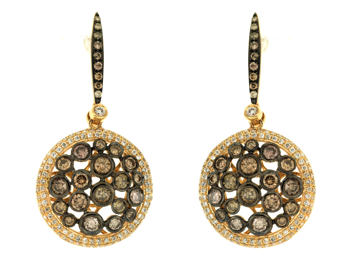 DIAMOND & MOCHA DIA EARRING