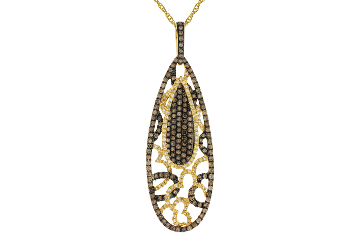 DIAMOND & MOCHA DIA PENDANT