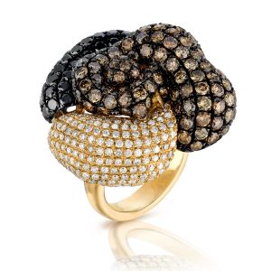 MULTI COLOR DIA FLOWER RING