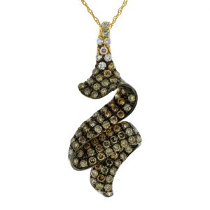 DIAMOND & MOCHA DIA PENDANT