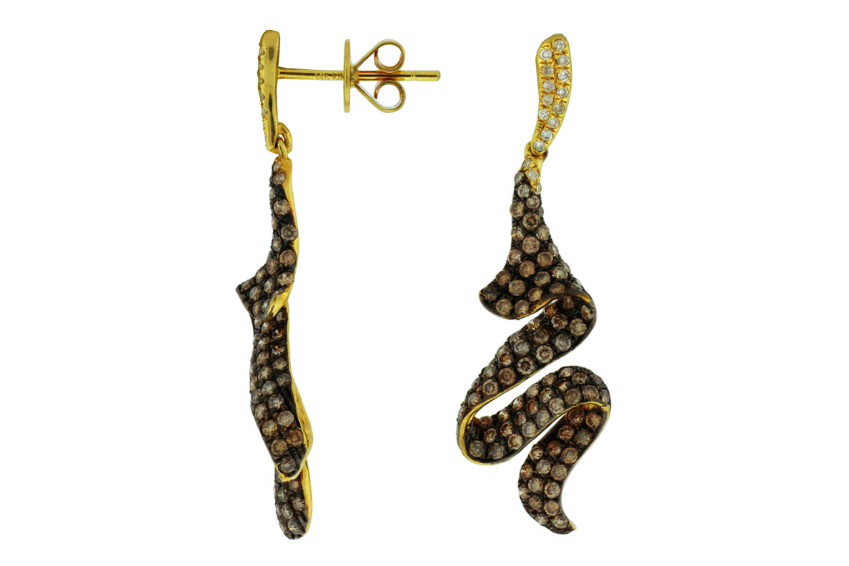 DIAMOND &MOCHA DIAMOND EARRING