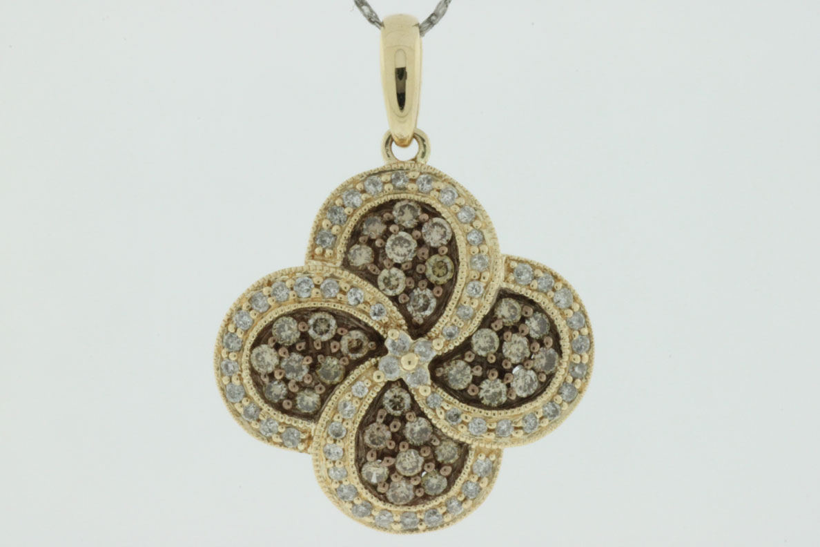 DIAMOND & MOCHA DIA PENDANT