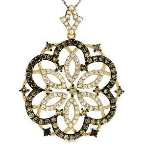 DIAMOND & MOCHA DIA NECKLACE